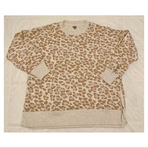 Aerie Oversized Leopard Print Desert Loungewear Sweatshirt
